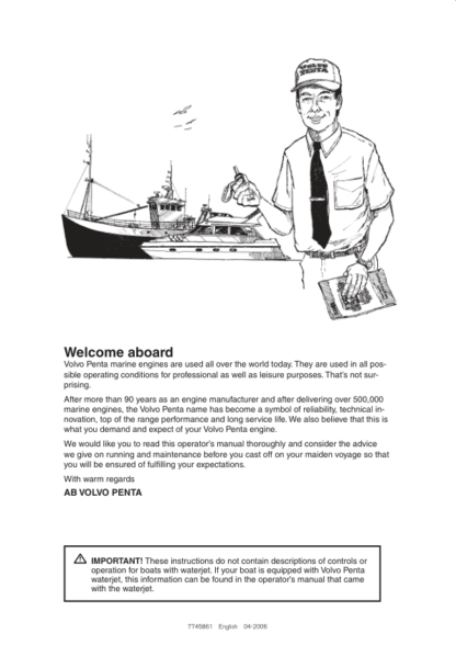 Volvo D4 D6 Penta Engine Operators Manual - Image 3