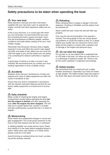 Volvo D4 D6 Penta Engine Operators Manual - Image 6