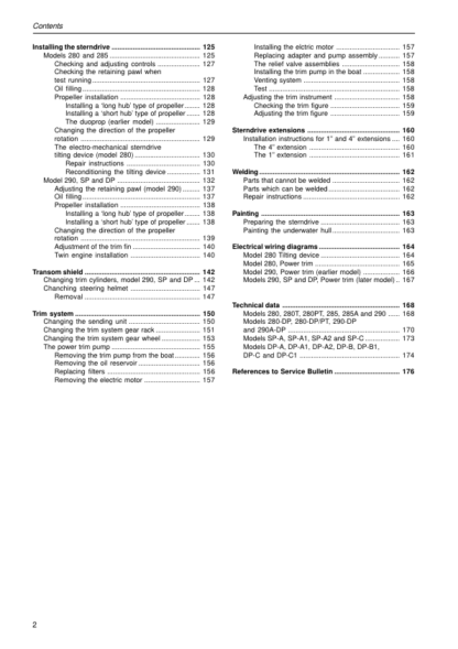 Volvo Penta 280 285 290 SP DP Drives Workshop Manual - Image 5
