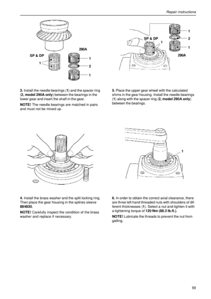 Volvo Penta 280 285 290 SP DP Drives Workshop Manual - Image 12