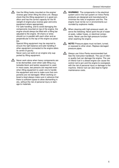 Volvo Penta 280 285 290 SP DP Drives Workshop Manual - Image 8