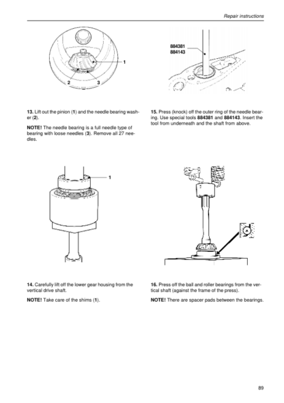 Volvo Penta 280 285 290 SP DP Drives Workshop Manual - Image 13