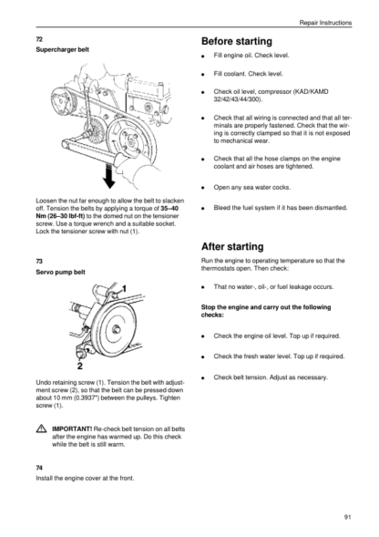 Volvo Penta 31 32 41 42 43 44 300 Series Marine Engines Engine Body Workshop Manual - Image 13