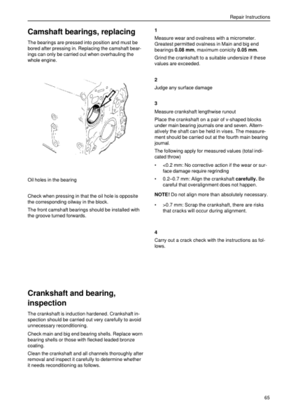 Volvo Penta 31 32 41 42 43 44 300 Series Marine Engines Engine Body Workshop Manual - Image 11