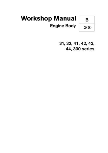 Volvo Penta 31 32 41 42 43 44 300 Series Marine Engines Engine Body Workshop Manual - Image 2
