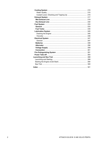 Volvo Penta D4 D6 DPH DPR Aquamatic Inboard Engines Installation Manual - Image 4