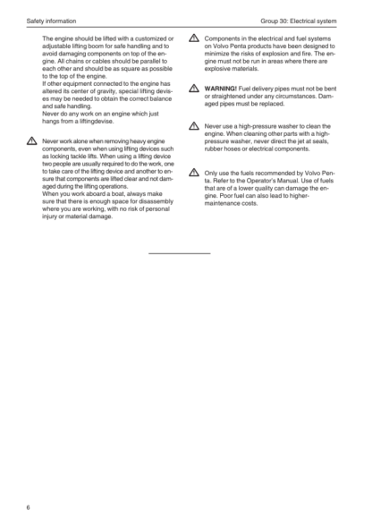Volvo Penta D6 Marine Engines Electrical System Workshop Repair Manual - Image 8