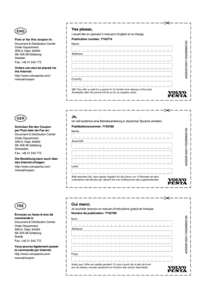 Volvo Penta D9 500 D9 575 Marine Engines Operators Manual - Image 11