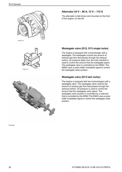 Volvo Penta D9 D11 D12 D13 D16 Marine Engines Electrical System Manual - Image 7