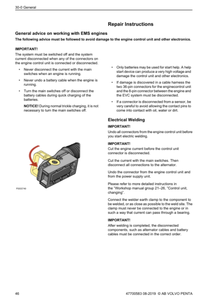 Volvo Penta D9 D11 D12 D13 D16 Marine Engines Electrical System Manual - Image 8