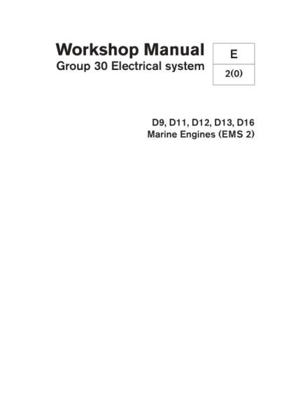 Volvo Penta D9 D11 D12 D13 D16 Marine Engines Electrical System Manual - Image 2