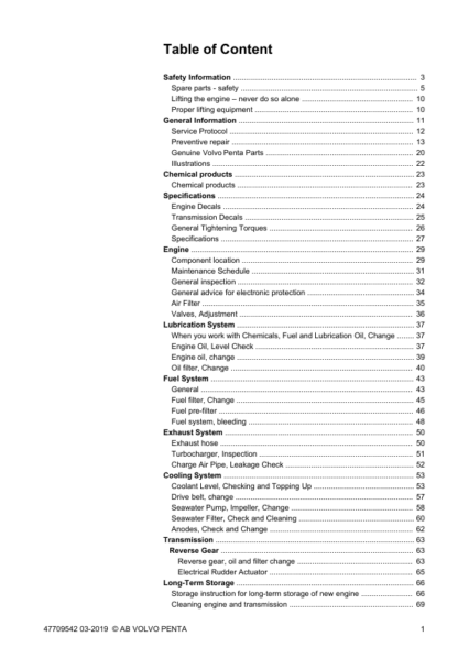 Volvo Penta D9 Marine Engine Service Manual - Image 3