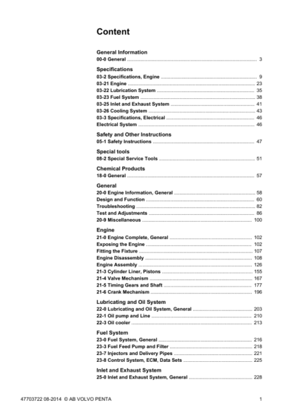 Volvo Penta D9 Marine Engine Workshop Manual - Image 3