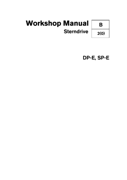 Volvo Penta DP E SP E Sterndrives Workshop Manual - Image 2