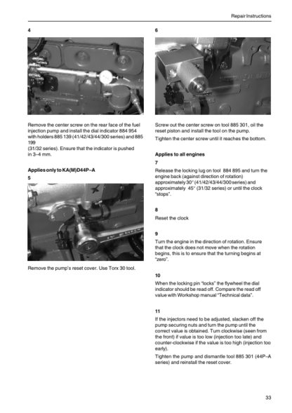Volvo Penta KAD42 Marine Engines Fuel Lubrication Systems Workshop Manual - Image 11