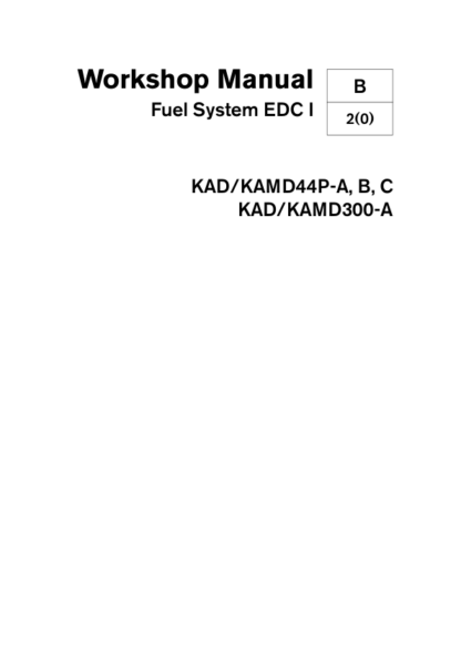Volvo Penta KAD44P KAMD44P KAD300 KAMD300 Marine Engines EDC I Fuel System Workshop Manual - Image 2