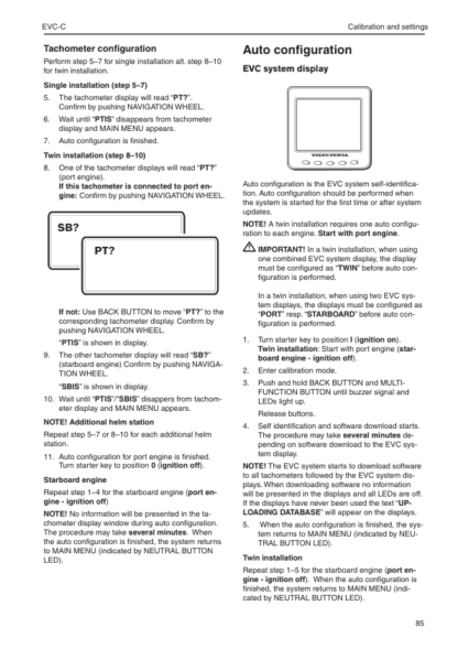 Volvo Penta Marine Engines EVC Control Panel Operation Manual - Image 5