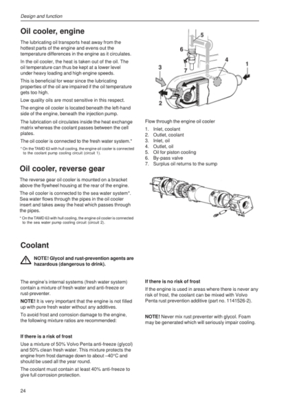 Volvo Penta TAMD61A TAMD62A TAMD63P A Marine Engines Inlet Exhaust Cooling System Manual - Image 10