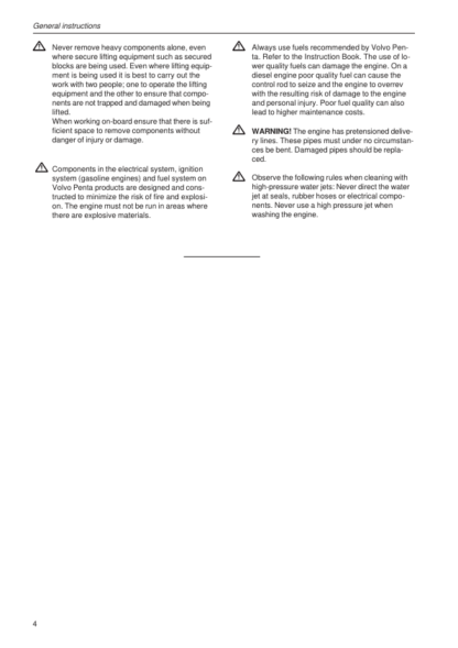 Volvo Penta TAMD61A TAMD62A TAMD63P A Marine Engines Inlet Exhaust Cooling System Manual - Image 6