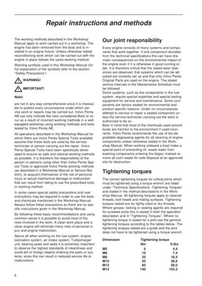 Volvo Penta TAMD61A TAMD62A TAMD63P A Marine Engines Workshop Manual Lubrication System - Image 8