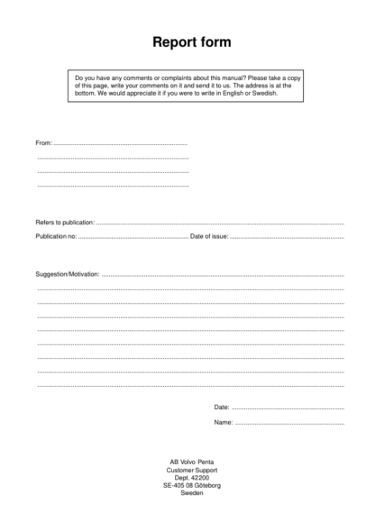 Volvo Penta TAMD63L A TAMD63P A TAMD74 Series Marine Engines Workshop Manual - Image 11