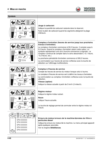 Wacker Neuson EW100 Excavator Operator Manual - Image 9
