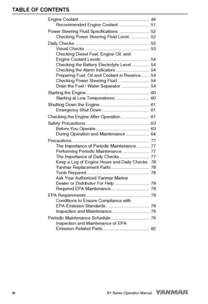 Yanmar 4BYand6BY Engine Operation Manual - Image 6