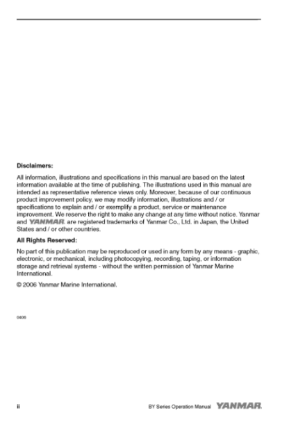 Yanmar 4BYand6BY Engine Operation Manual - Image 12
