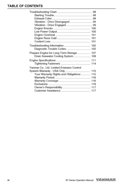 Yanmar 4BYand6BY Engine Operation Manual - Image 8