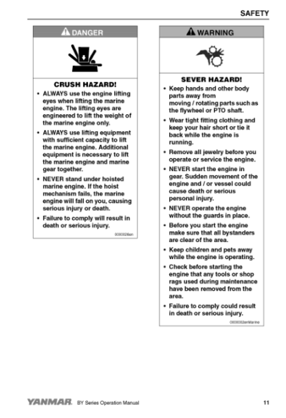 Yanmar 4BYand6BY Engine Operation Manual - Image 11