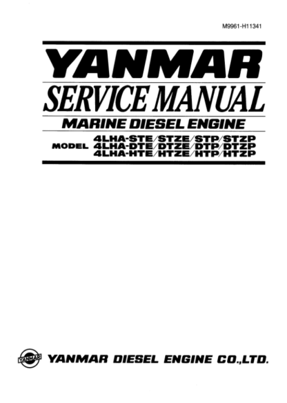 Yanmar 4LHA TCRHC61W Engine Service Manual - Image 3