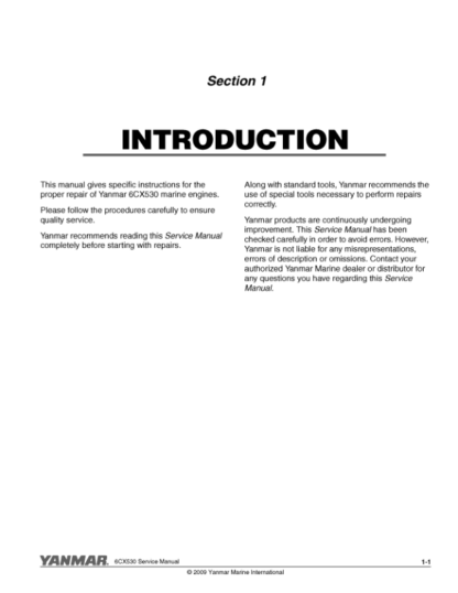 Yanmar 6CX530 Engine Service Manual - Image 6