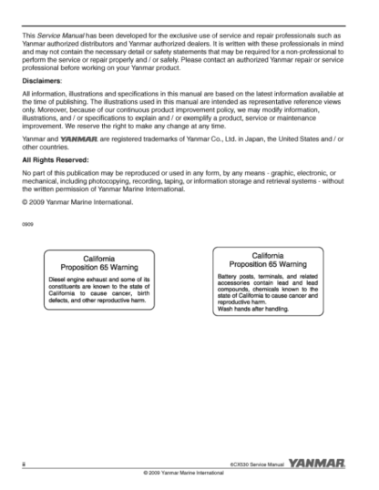 Yanmar 6CX530 Engine Service Manual - Image 4