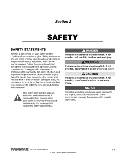 Yanmar 6CX530 Engine Service Manual - Image 7