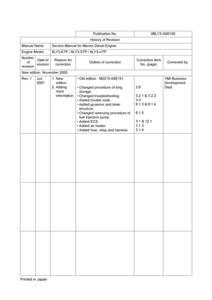 Yanmar 6EY3 Engine Service Manual - Image 3