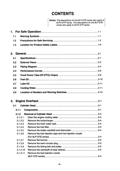 Yanmar 6LPA TCRHE6W Engine Service Manual - Image 6