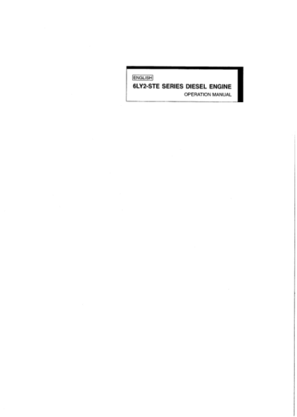Yanmar 6LY2 Engine Operation Manual - Image 5