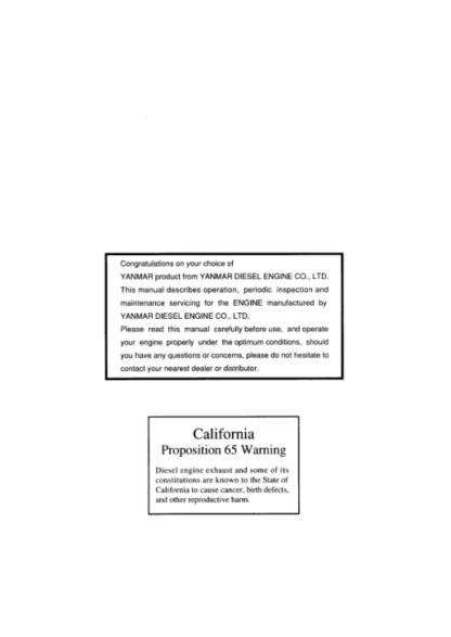 Yanmar 6LYA Engine Operation Manual - Image 3