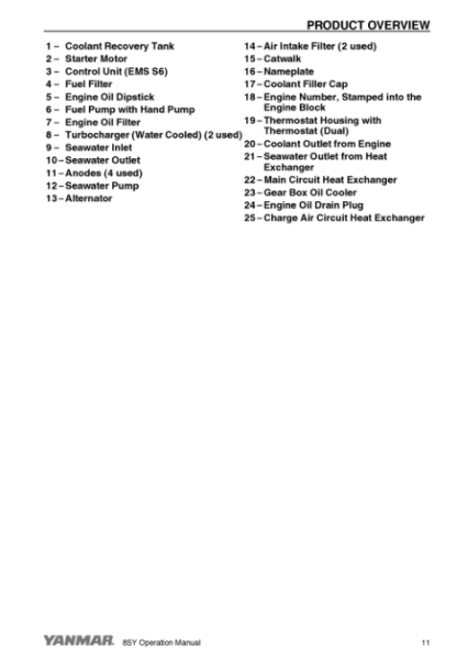 Yanmar 8SY Engine Operation Manual - Image 10