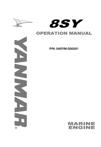 Yanmar 8SY Engine Operation Manual - Image 3