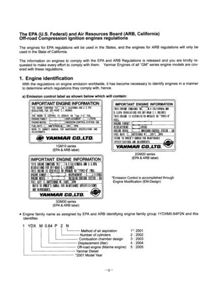Yanmar GM Engine Service Manual - Image 8