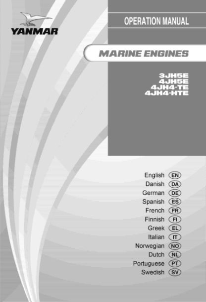 Yanmar JH Series Engine Operation Manual - Image 2