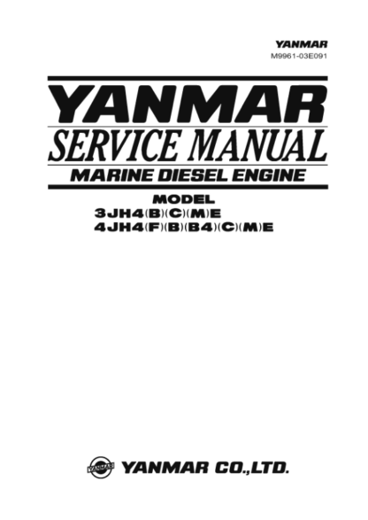 Yanmar JH4 Series Engine Service Manual - Image 2