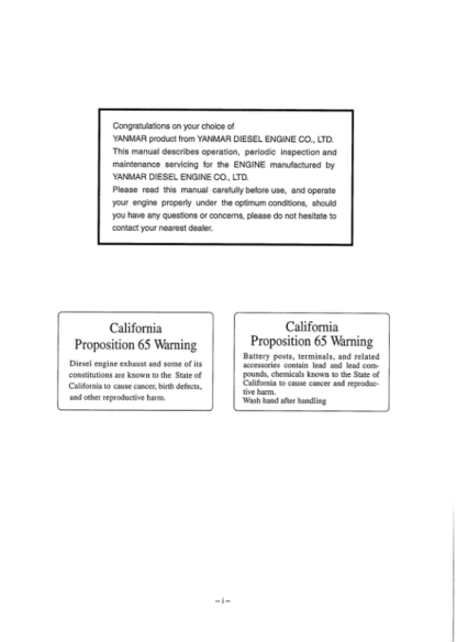 Yanmar LPA Series Engine Operation Manual - Image 3