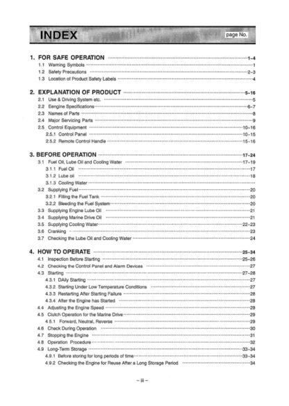 Yanmar LPA Series Engine Operation Manual - Image 5