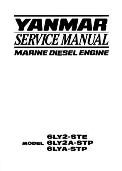 Yanmar LY Series Engine Service Manual - Image 3