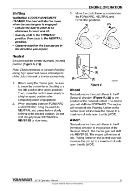 Yanmar LY3 Series Engine Operation Manual - Image 9