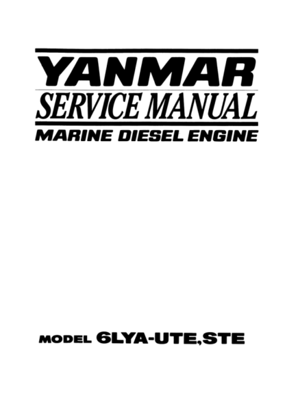 Yanmar LYA Series Engine Service Manual - Image 3