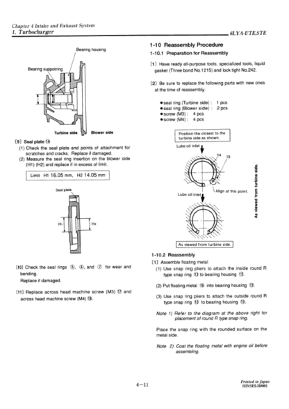 Yanmar LYA Series Engine Service Manual - Image 17