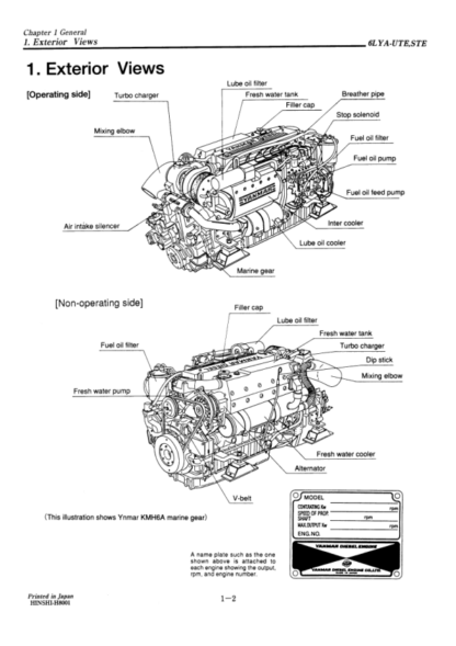 Yanmar LYA Series Engine Service Manual - Image 7